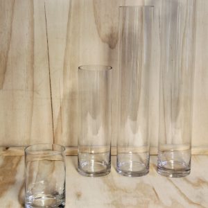 Glass Cylindar Vase Short, Wedding Hire Auckland